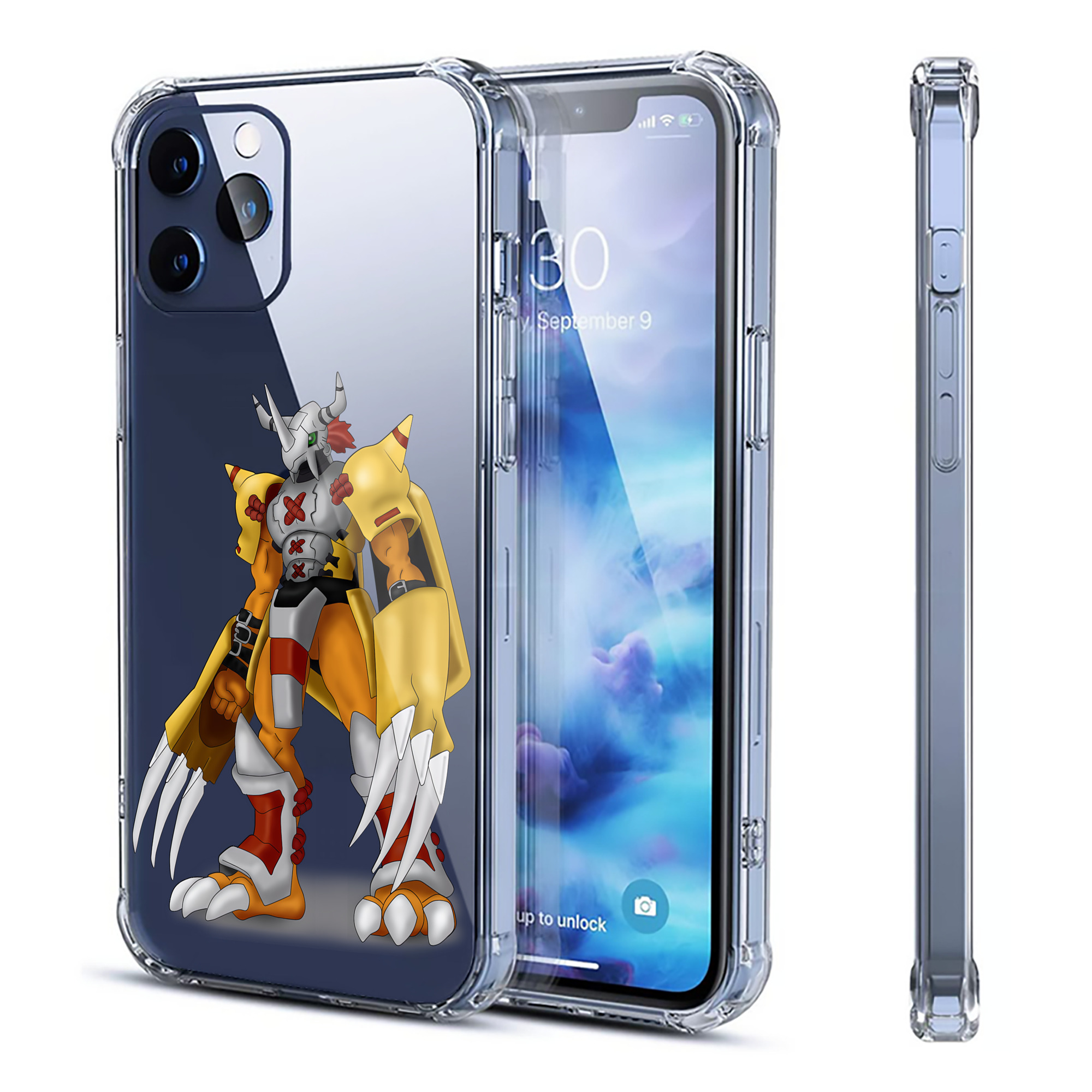（画像用） Digimon デジタルモンスター/デジモン 【iPhone 12シリーズ対応】透明スマホケース（クリアソフトケース）